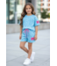 Your Perfect Short Set - Leopard Blauw