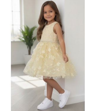 Flower dress - Champagne