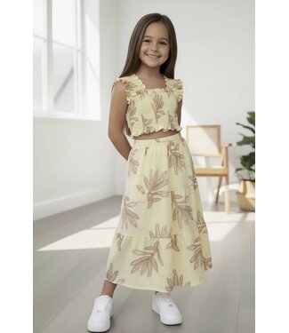 Yellow Long Skirt Set