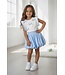 Bow top & Skirt Set - Blauw