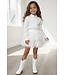 All Flower blouse & skirt set - Wit