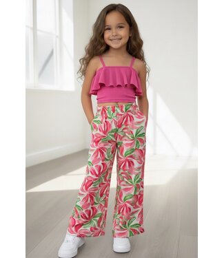 Top & pantalon Set - Fuchsia
