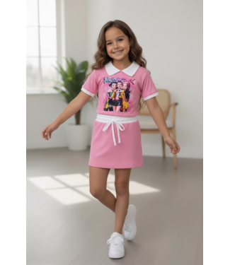 Draakjes en Boefjes K-Pop Demon Hunters Polo Skort Set - Licht Roze