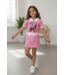Draakjes en Boefjes K-Pop Demon Hunters Polo Skort Set - Licht Roze