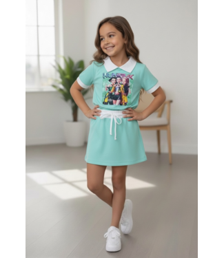 Draakjes en Boefjes K-Pop Demon Hunters Polo Skort Set - Mint