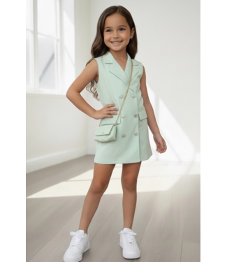 Blazer dress met tasje - Mint