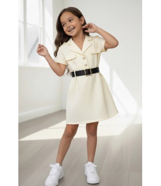 Jurk met riem - Geel