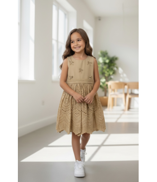 Amazing little bow dress - Taupe