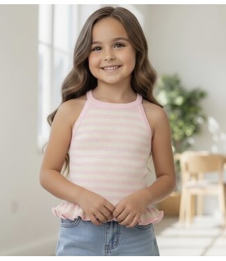 Cute Stripe Top - Roze