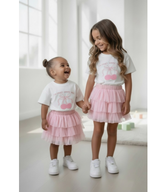 Crazy About You Cherry Skirt Set  - Roze