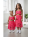 Crochet Long Skirt Set - Fuschia Fluo