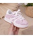 Stripe Glitter Sneakers - Roze