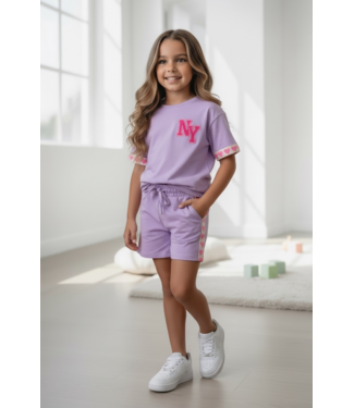 NY Short Set  - Paars