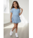 Layered Lace Skirt & Lace Top - Blauw