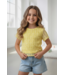 Lace top - Geel