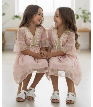 Boho gold Dress - Roze