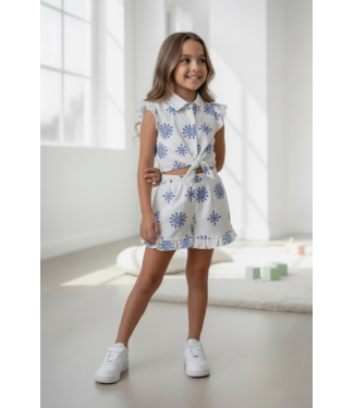 Girly vibes set - Wit/Blauw