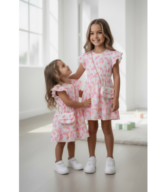 Fresh Summer Dress - Roze/Oranje