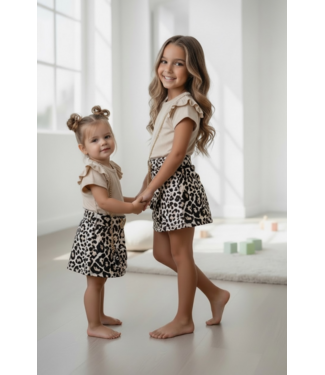 Beige & Leopard Dress (Met Tasje)