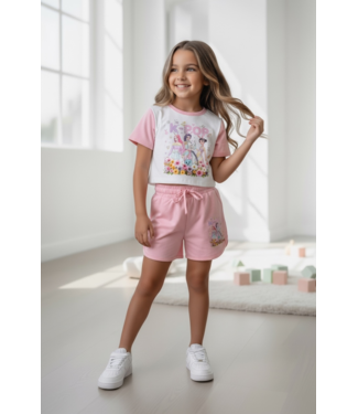 Draakjes en Boefjes K-Pop Demon Hunters Flower Print Set - Licht Roze