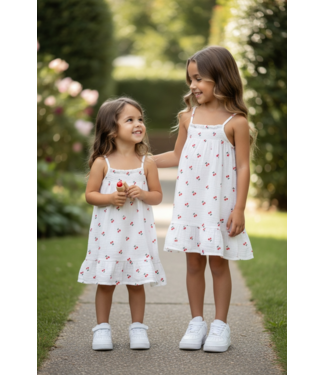 Little cherry dress - Wit