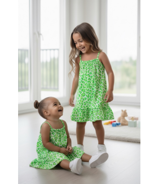 Neon Leopard Dress - Groen