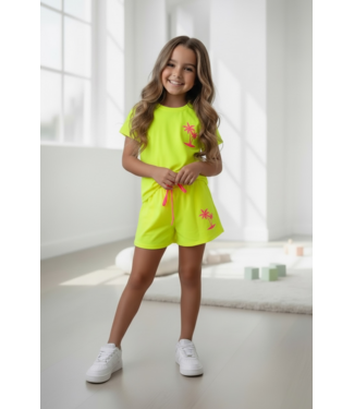 Palm Short Set - Neon Geel