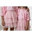 Ruches shiny Skirt - Roze