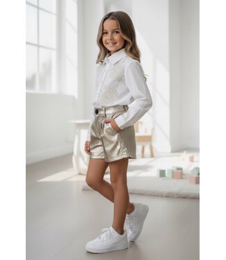 Leatherlook Short - Goud