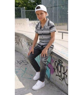 Polo shirt - Zwart/Grijs