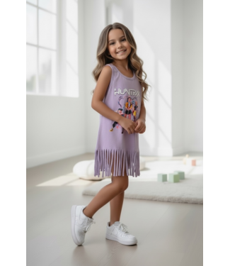 K-Pop fringe jurkje - Paars