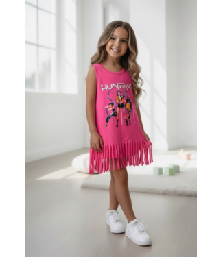 K-Pop fringe jurkje - Fuschia