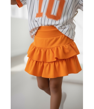 Ruffle Skort - Oranje (Verzenddatum 23  juni)