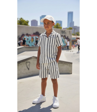 Game On Stripe Set - Cream