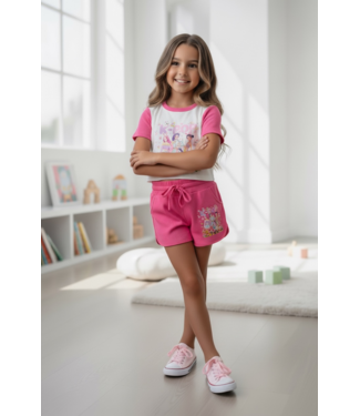 Draakjes en Boefjes K-Pop Demon Hunters Flower Print Set - Fuschia