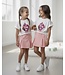 K-Pop Skort Set - Wit/LichtRoze
