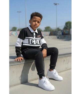 Icon Polo Joggingset - Zwart