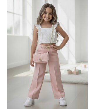 Pantalon & Top Set (Met Tasje) - Roze