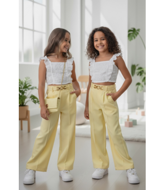 Pantalon & Top Set (Met Tasje) - Geel