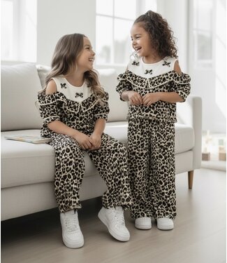 Leopard Broek & Top - Choco