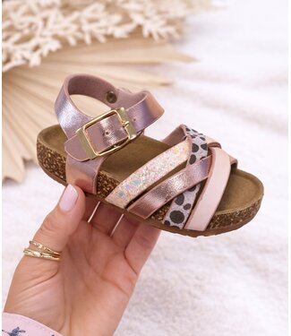 Leopard Sandalen - Roze