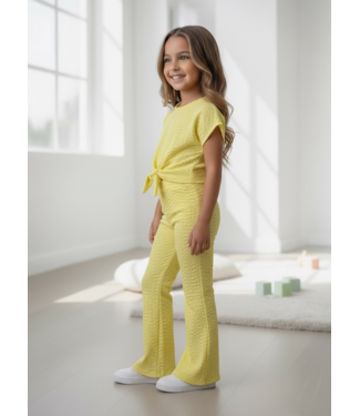 Mila Rib Flair Set - Geel