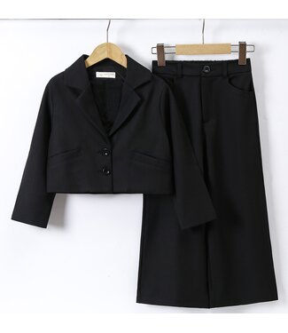 Blazer Flared Set - Zwart