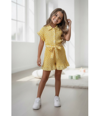 Draakjes en Boefjes Leopard Jumpsuit - Geel