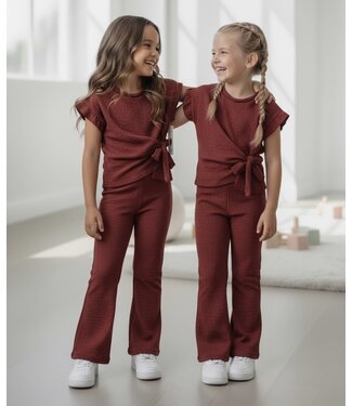 Mila Rib Flair Set - Bordeaux