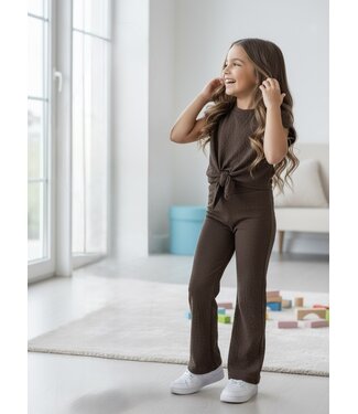 Mila Rib Flair Set - Marron