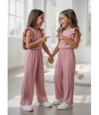 Draakjes en Boefjes Plisse Jumpsuit - Licht Roze (Verzenddatum 18 Mei)