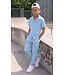 Polo Blouse & Trouser Set -  Blauw