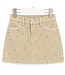 Spijkerrok met  hartjes - Beige