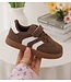 Stripe Sneakers -Marron